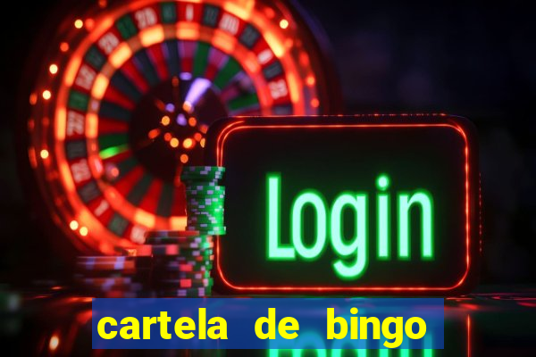 cartela de bingo pra imprimir